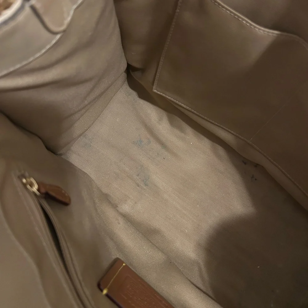 Coach Smith Tote Bag medium Tan Canvas Tote Bag - Picture 9 of 10